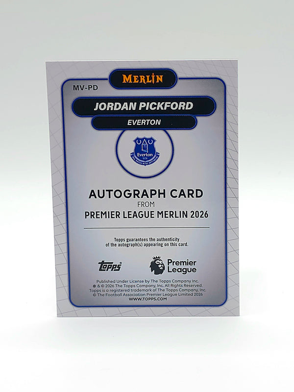 Jordan Pickford Everton FC – Topps Premier League Merlin 2026 – Certified Autograph Card