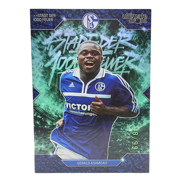 Gerald Asamoah 2026 Ultimate Dropz FC Schalke 04 Numbered /99 Stadt der 1000 Feuer