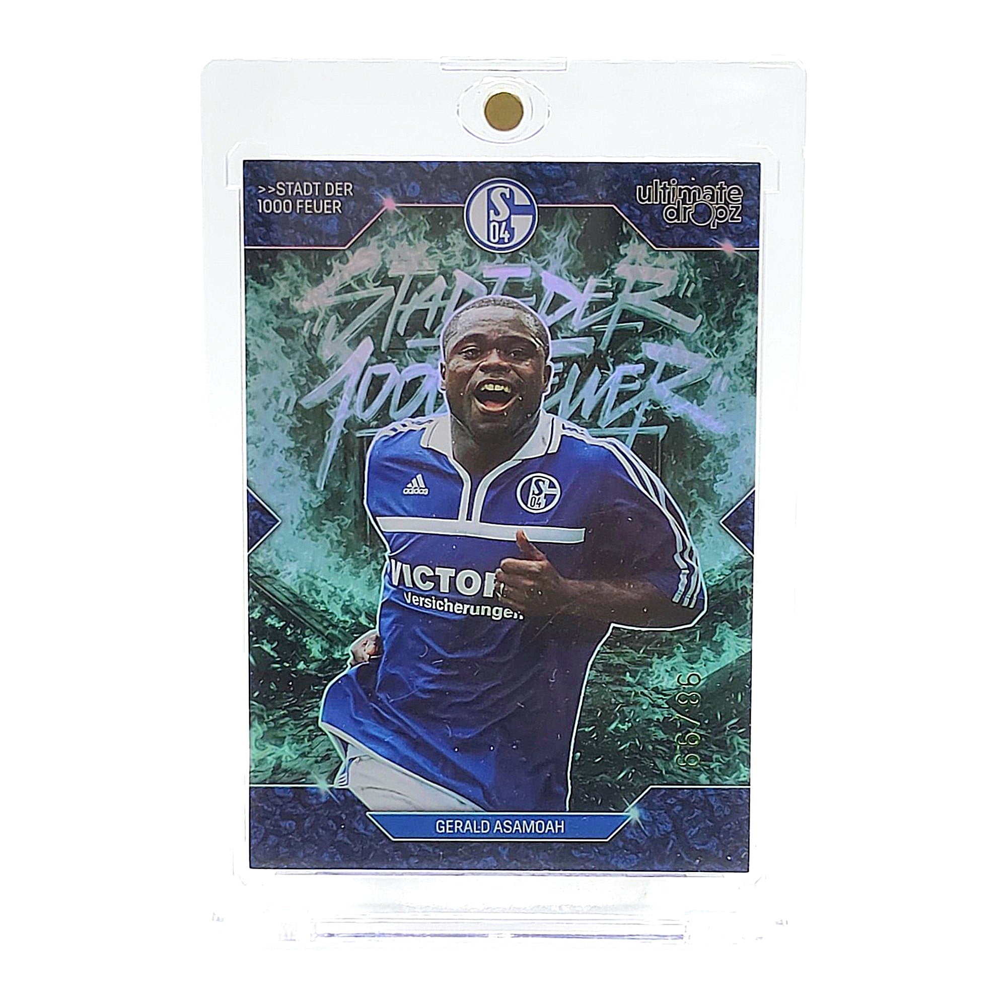 Gerald Asamoah 2026 Ultimate Dropz FC Schalke 04 Numbered /99 Stadt der 1000 Feuer