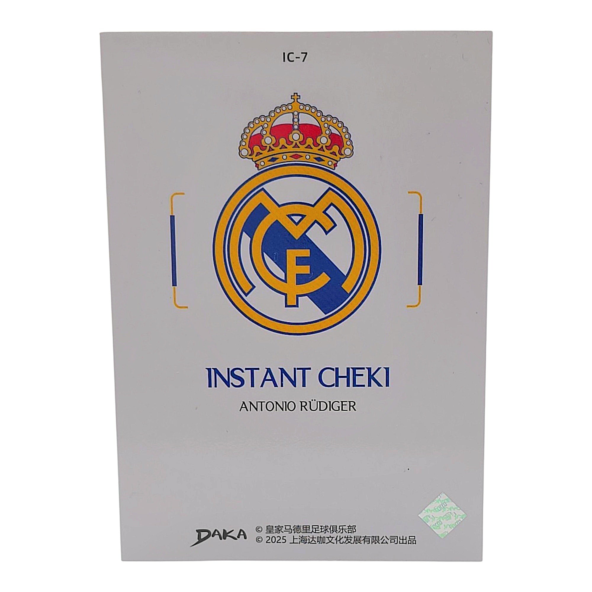 Antonio Rüdiger 2025 DAKA Real Madrid Instant Cheki On-Card Autogramm
