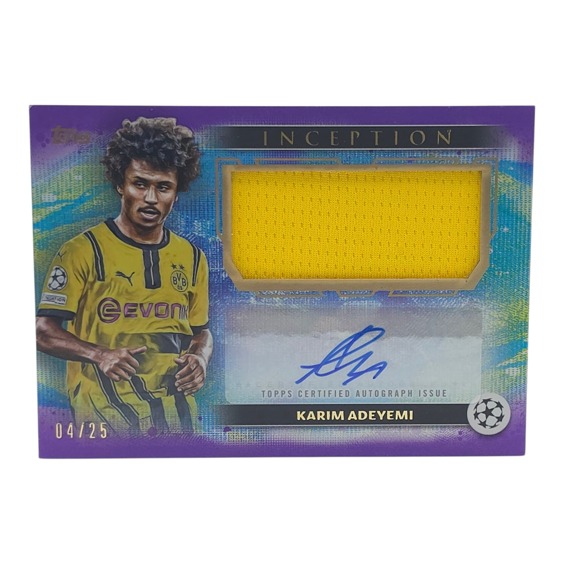 Topps Inception 24/25 Karim Adeyemi Auto Patch Relic /25 BVB
