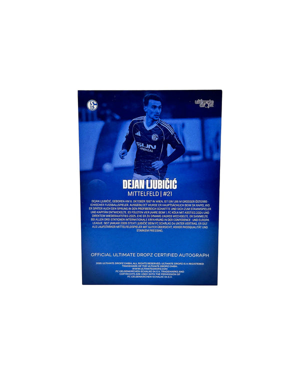 Ultimate Dropz Schalke 04 Dejan Ljubicic On Card Auto /70 limitert