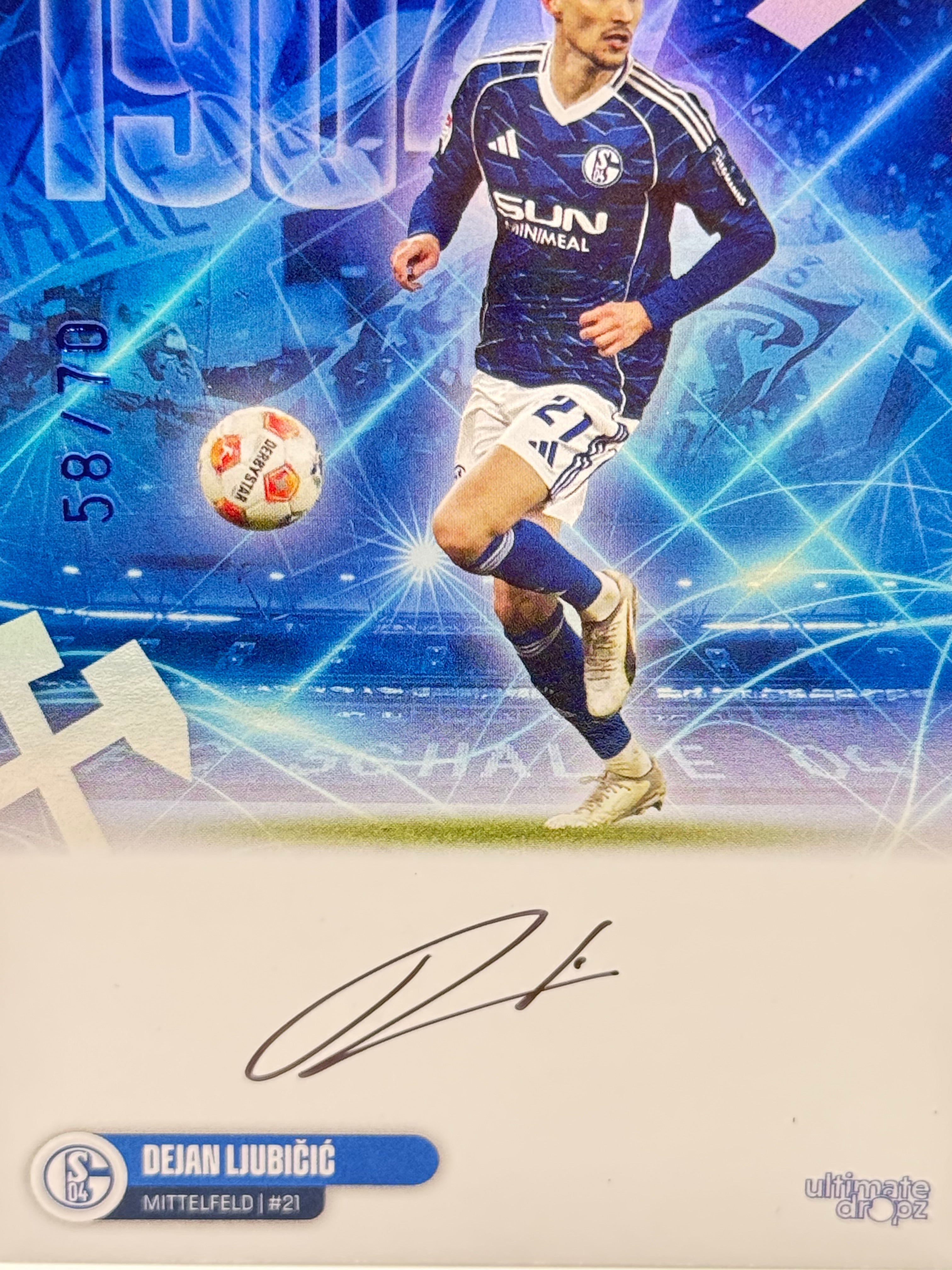 Ultimate Dropz Schalke 04 Dejan Ljubicic On Card Auto /70 limitert