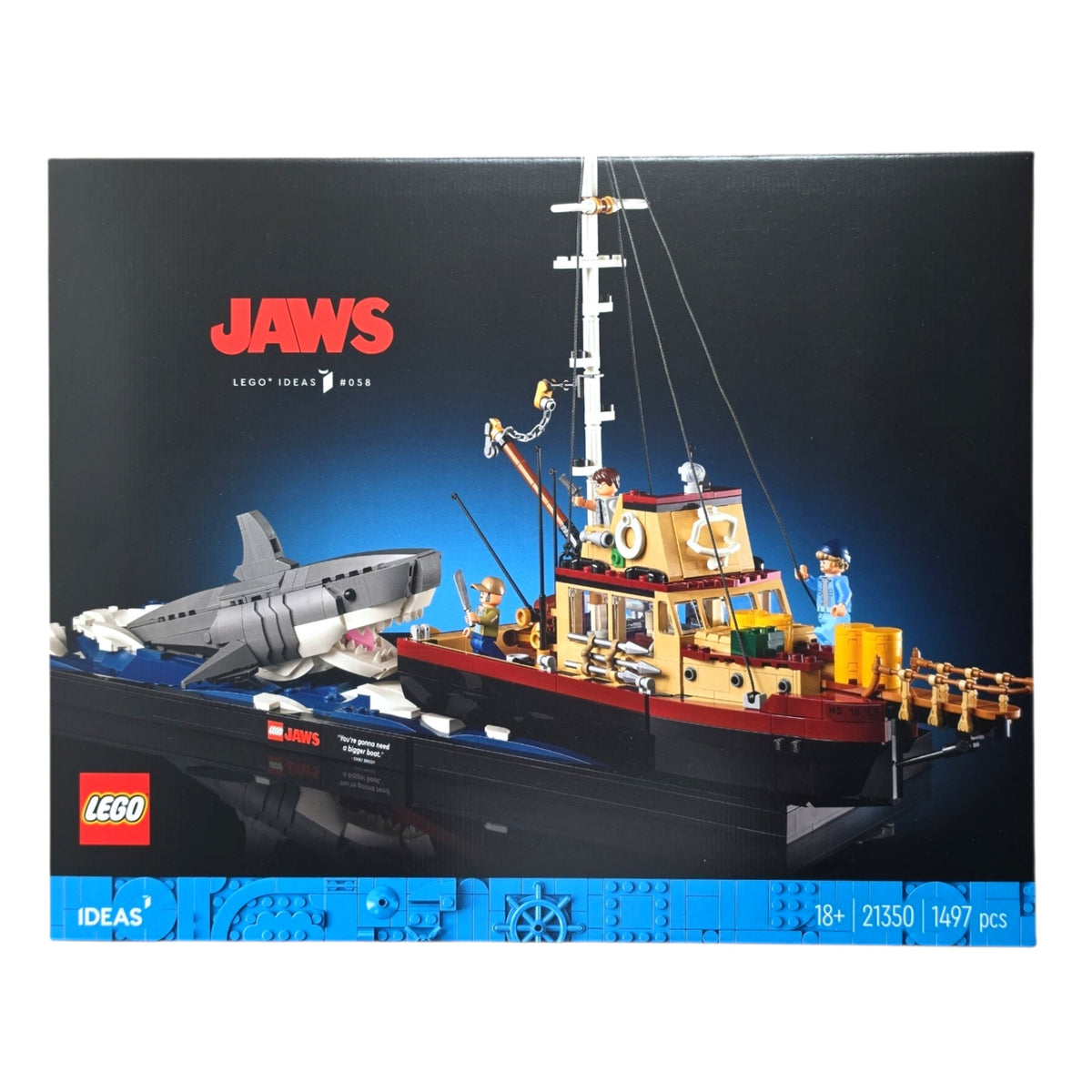 LEGO Ideas 21350 Der weiße Hai JAWS Boot Set OVP & EOL
