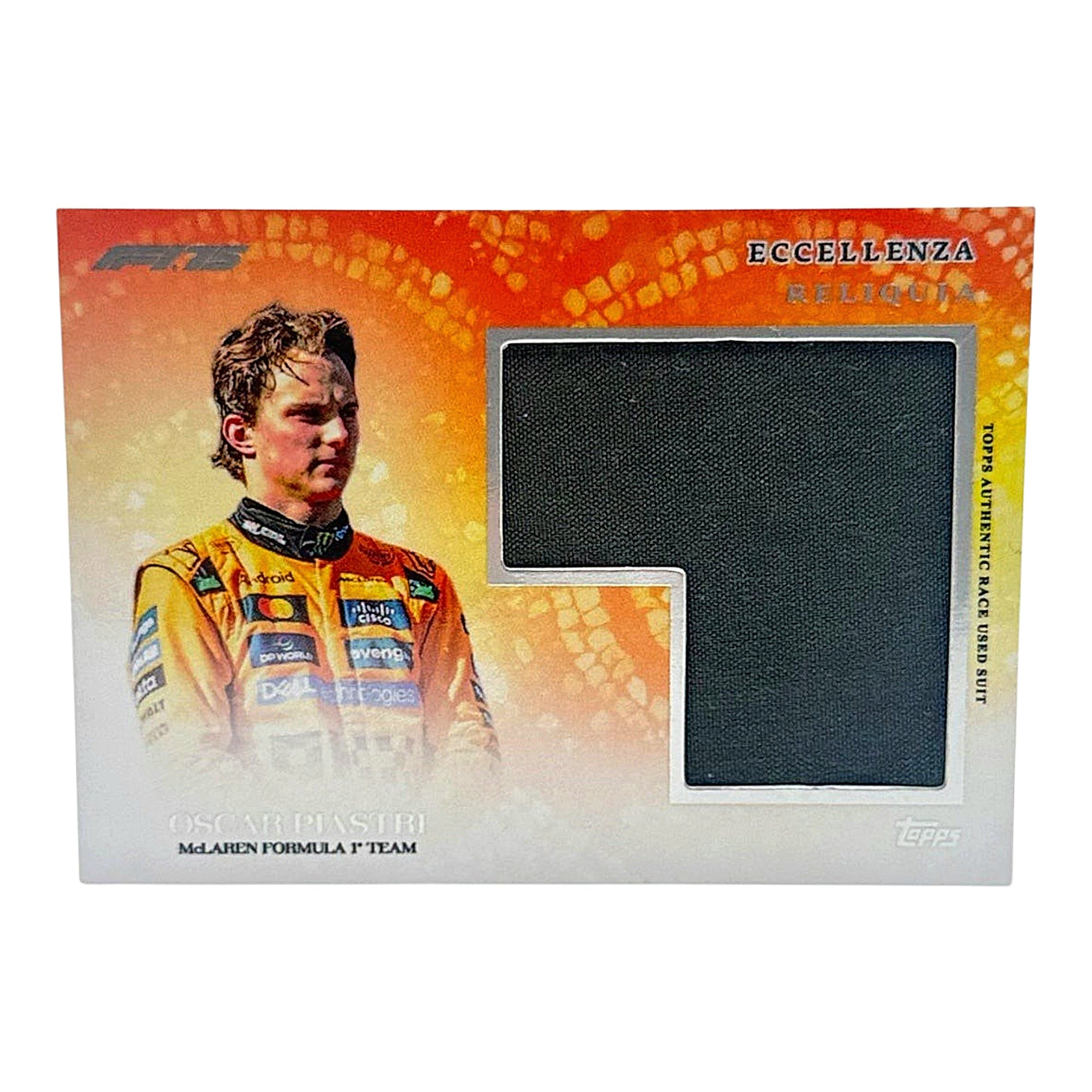 Oscar Piastri Topps F1 Eccellenza Race Used Suit Relic 2025 McLaren