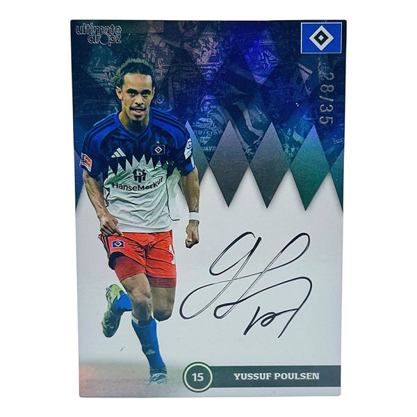 Yussuf Poulsen - Ultimate Dropz - On Card Auto limitiert 28/35 - HSV