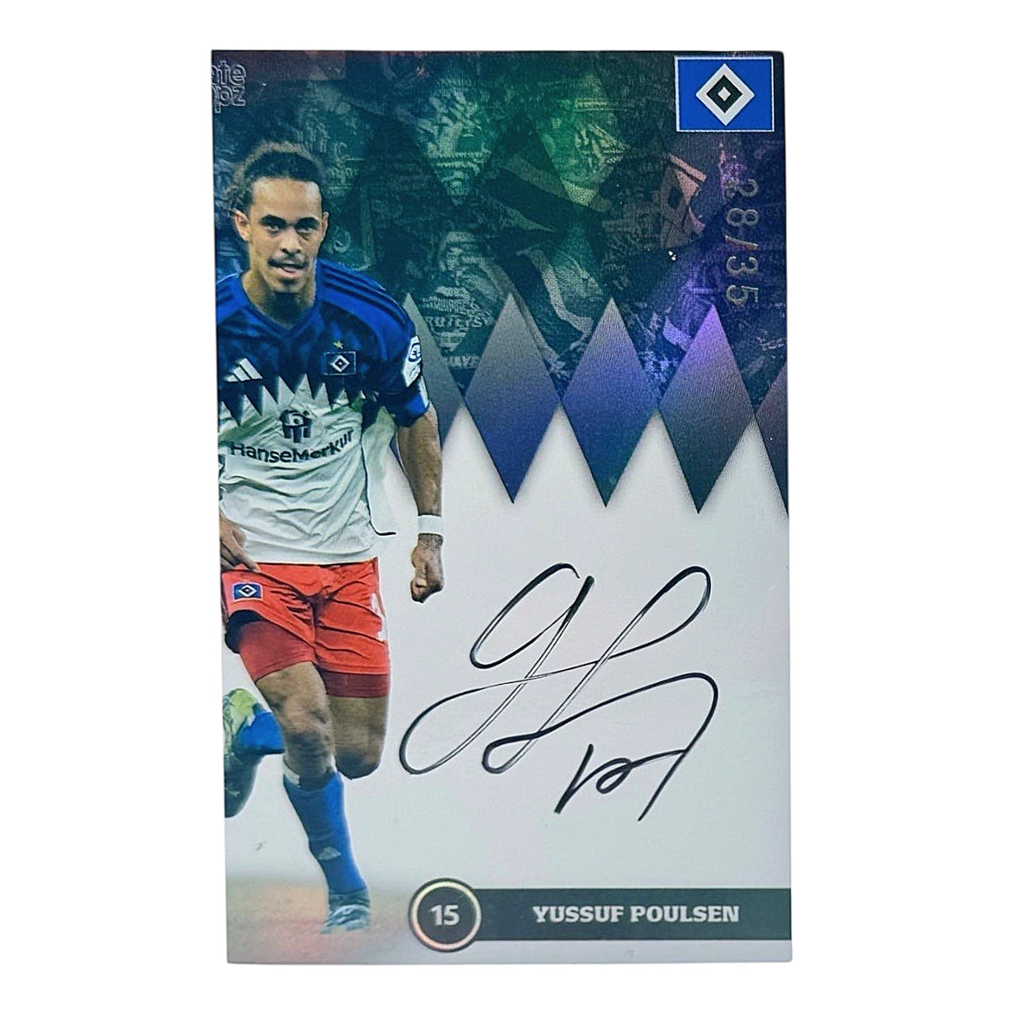 Yussuf Poulsen - Ultimate Dropz - On Card Auto limitiert 28/35 - HSV