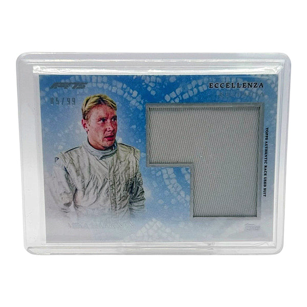 Mika Häkkinen Topps Eccellenza Formel 1 Memorabilia Patch Karte 85/99 limitiert