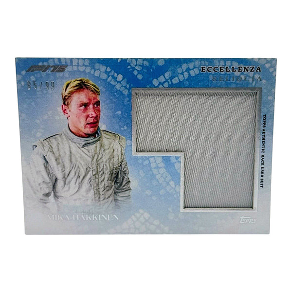 Mika Häkkinen Topps Eccellenza Formel 1 Memorabilia Patch Karte 85/99 limitiert