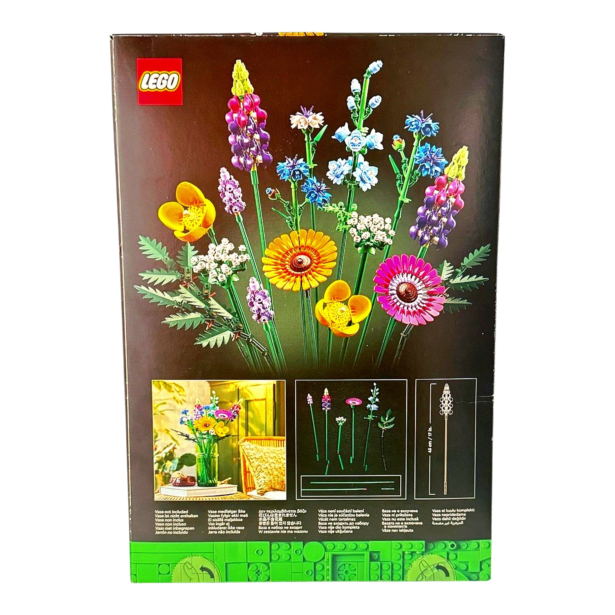 LEGO Icons 10313 Wiesenblumenstrauß – Botanical Collection – Kunstblumen Deko Set
