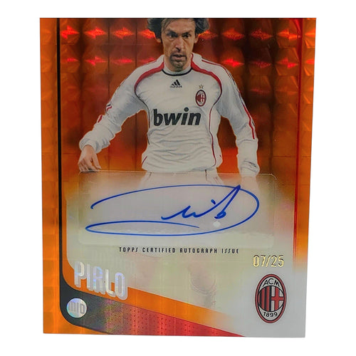 Andrea Pirlo Legend Autogrammkarte /25 Topps Chrome AC Milan Detail