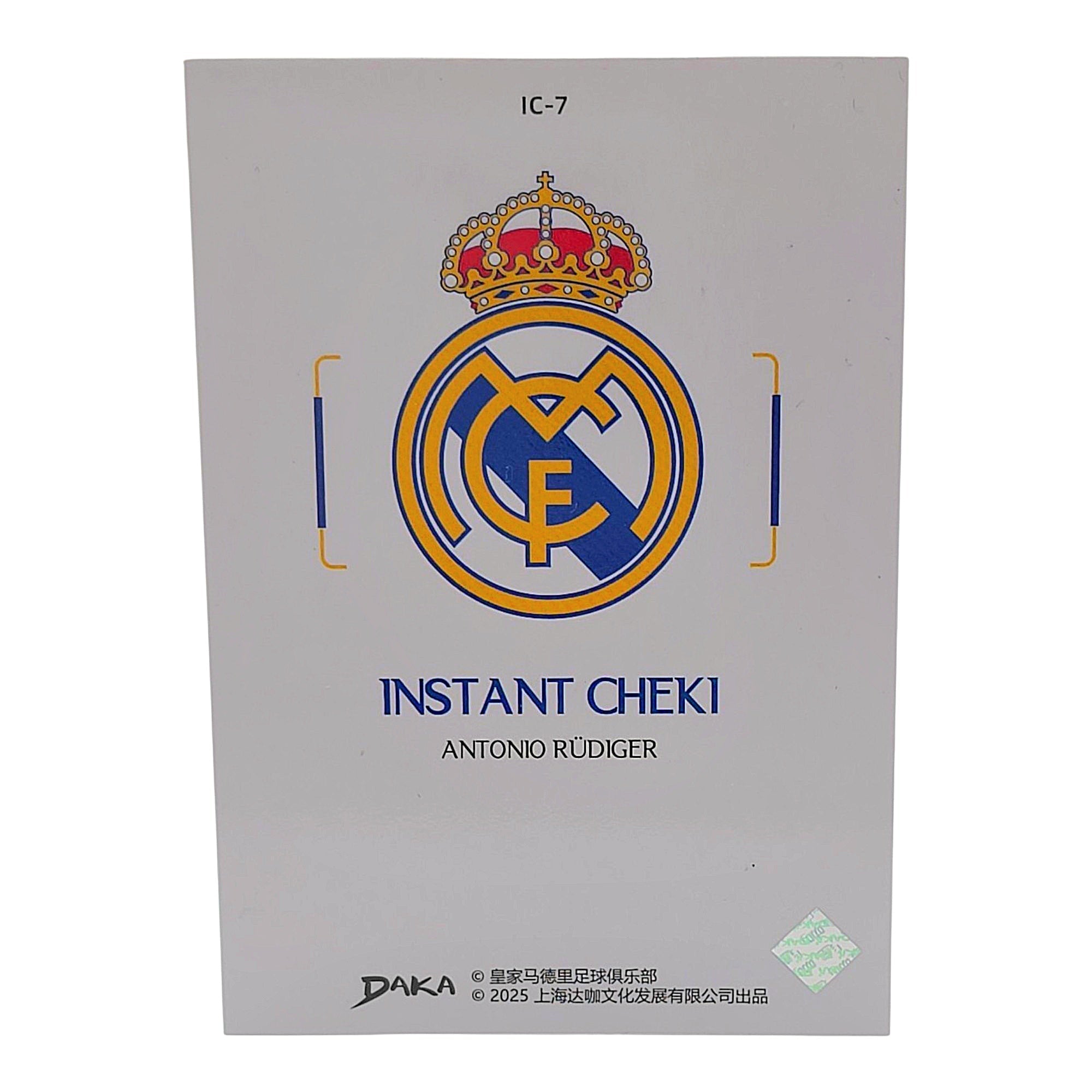 Antonio Rüdiger DAKA 2025 Real Madrid Autogramm Rückseite