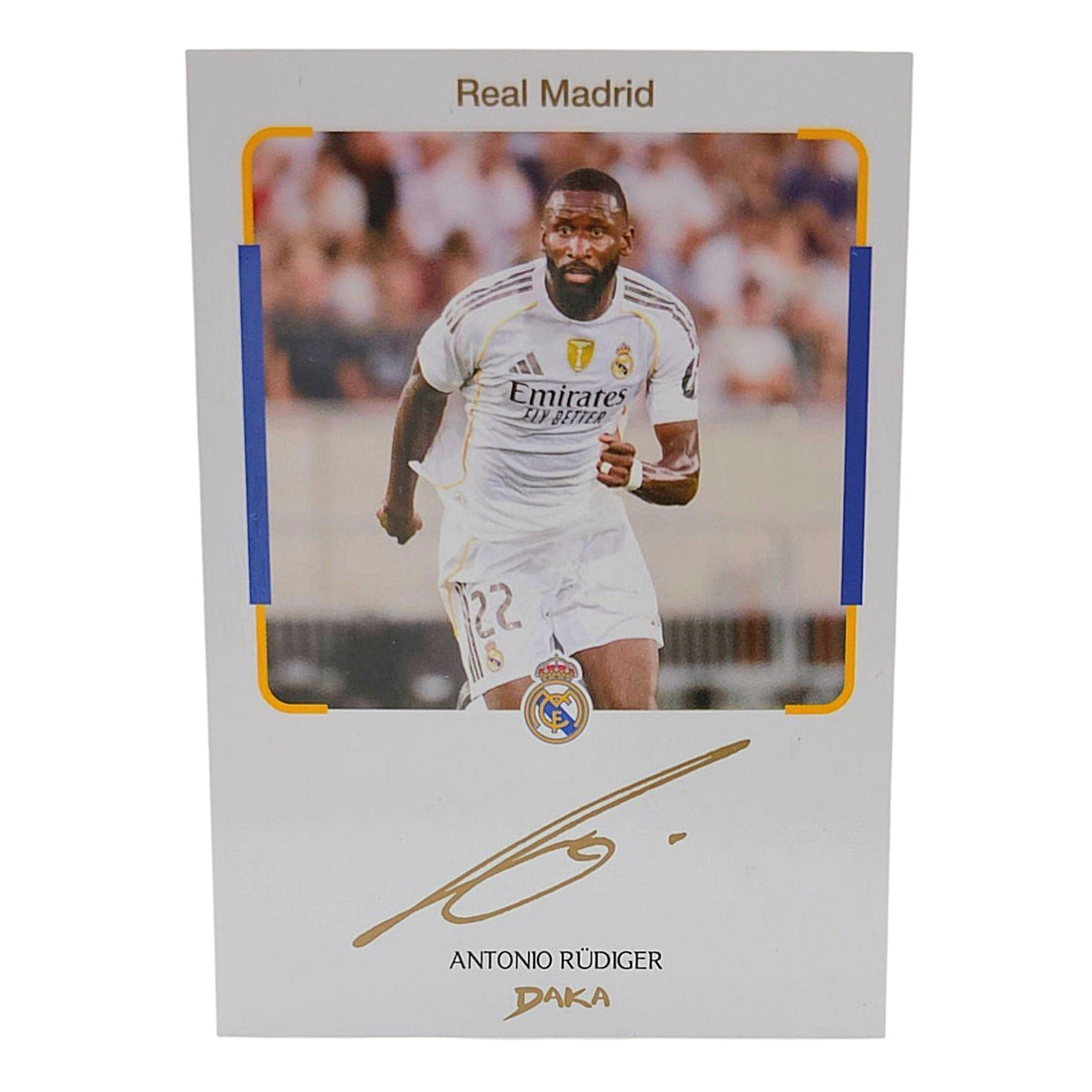 Antonio Rüdiger DAKA Real Madrid On-Card Autogramm Vorderseite