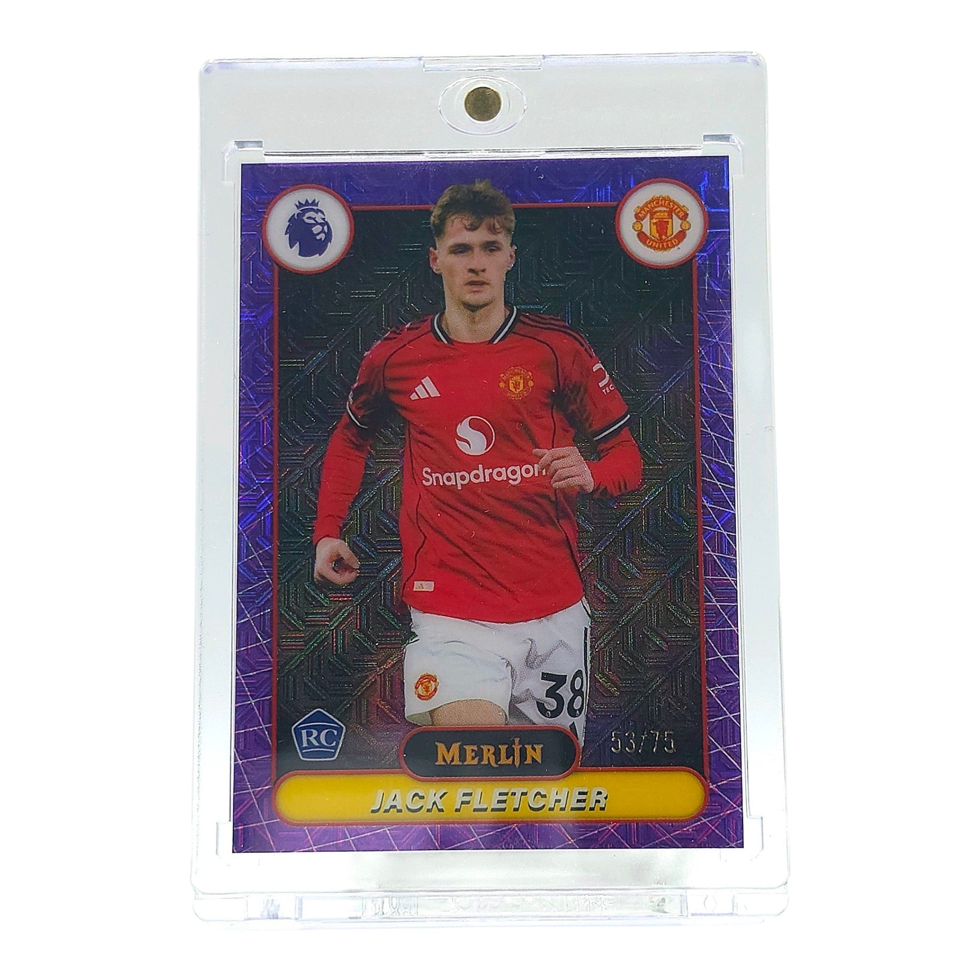 Jack Fletcher Manchester United Rookie Topps Merlin Purple Mojo