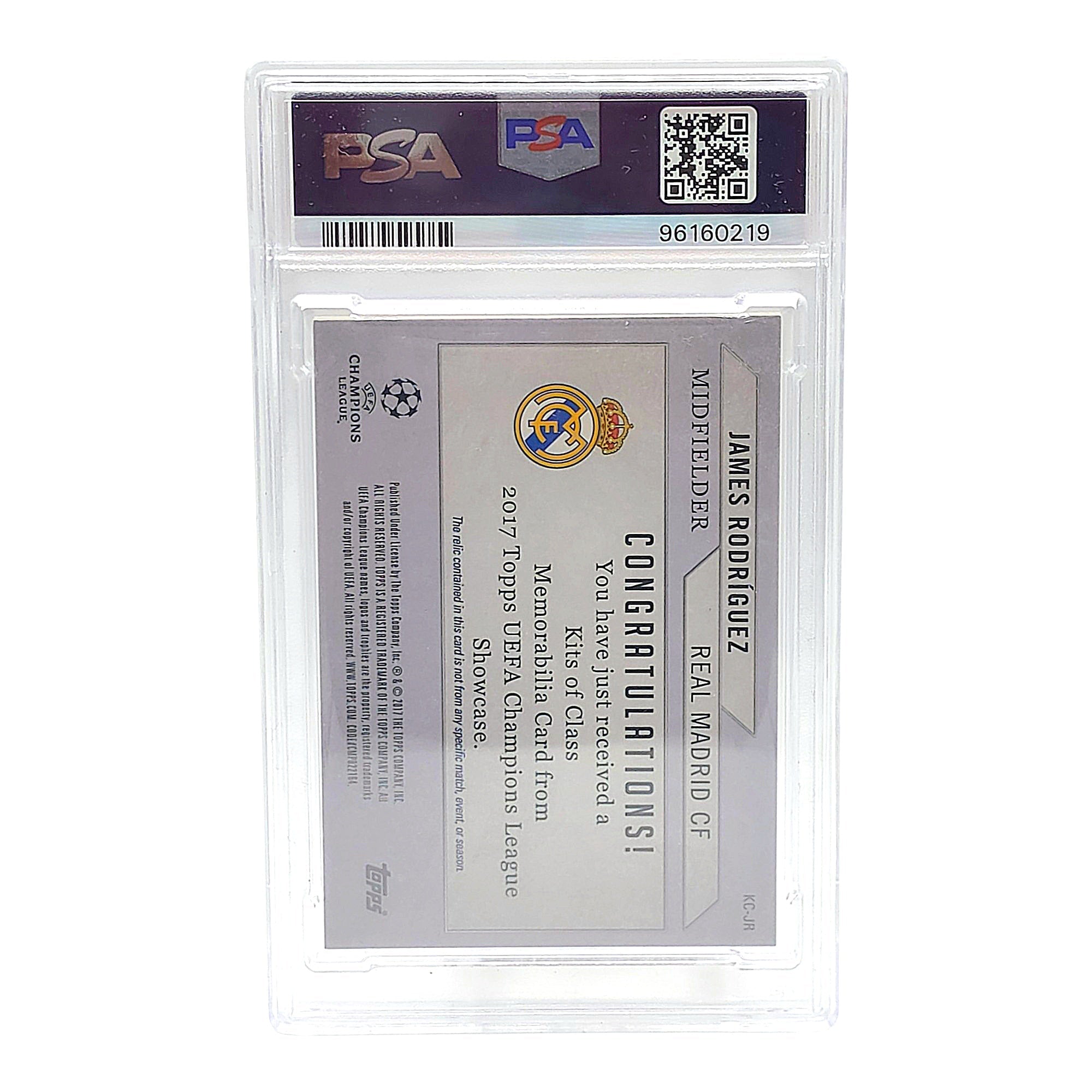 James Rodriguez Real Madrid Patch Karte /50 PSA 9 Grading