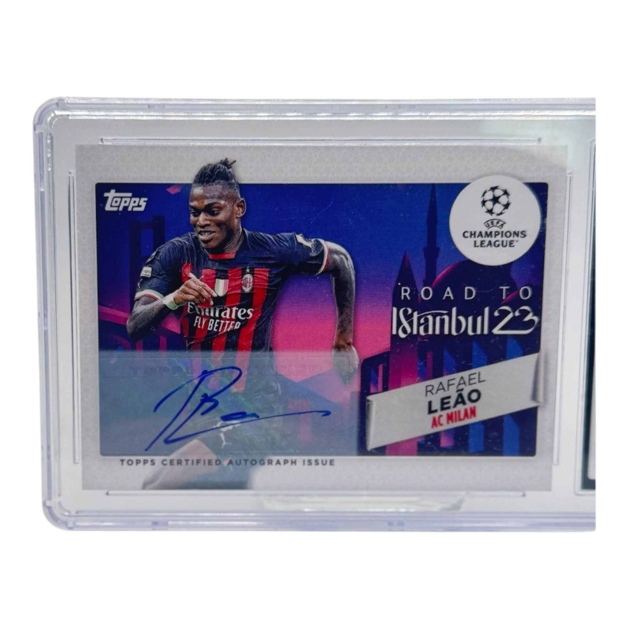 Rafael Leão - Topps UCL Road to Istanbul 23 - Autogramm 02/100 limitiert CGC Mint 9 / Auto 10 – AC Mailand - Ones