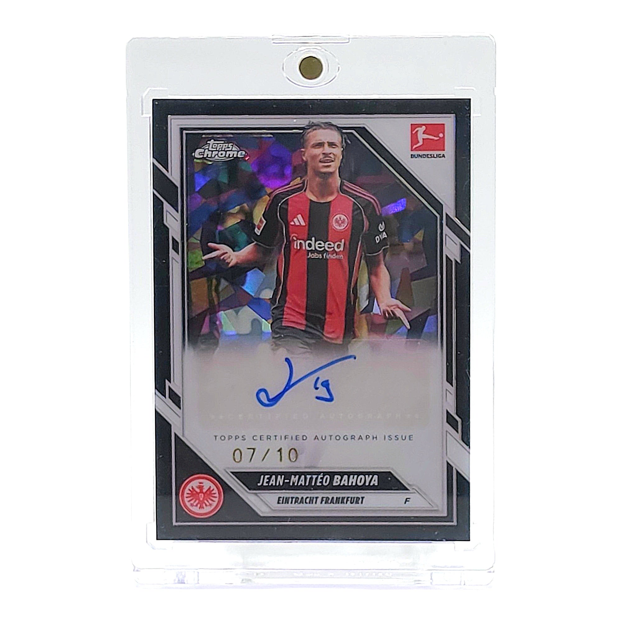Jean-Mattéo Bahoya Autograph /10 – Topps Chrome Bundesliga 25/26 – Eintracht Frankfurt