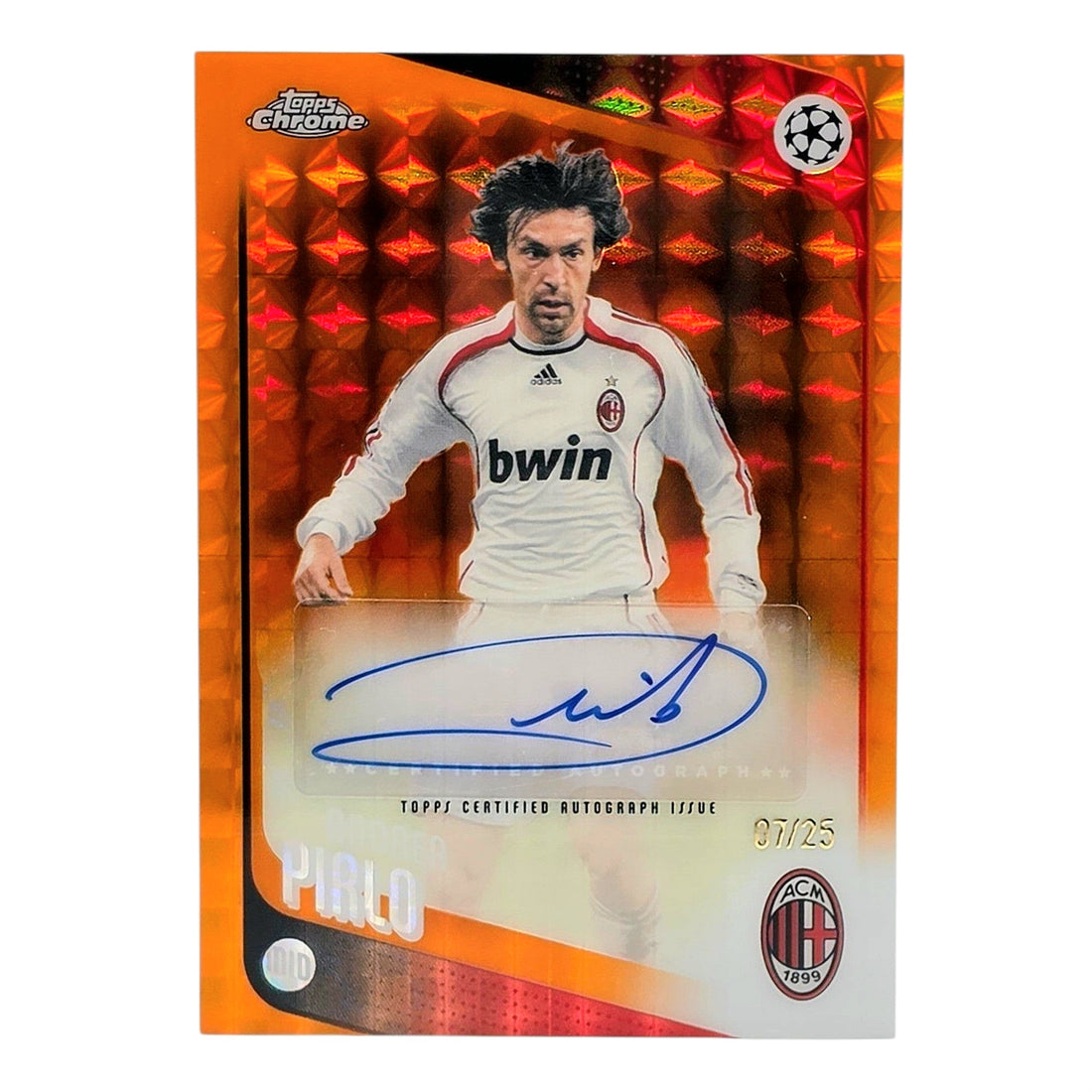 Andrea Pirlo Autograph /25 – Topps Chrome UEFA Club Competitions 25/26 – AC Milan