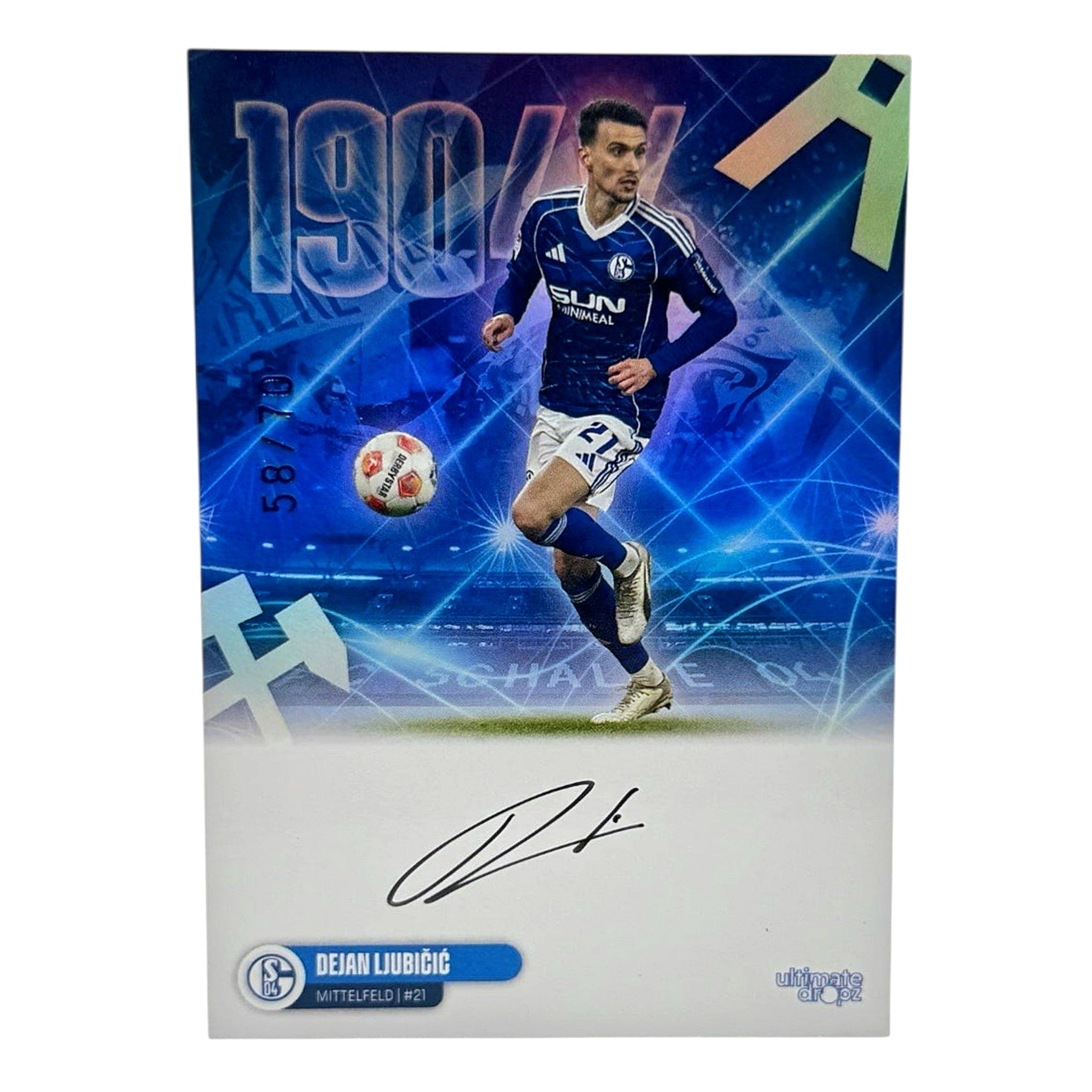 Ultimate Dropz Schalke 04 Dejan Ljubicic On Card Auto /70 limitert