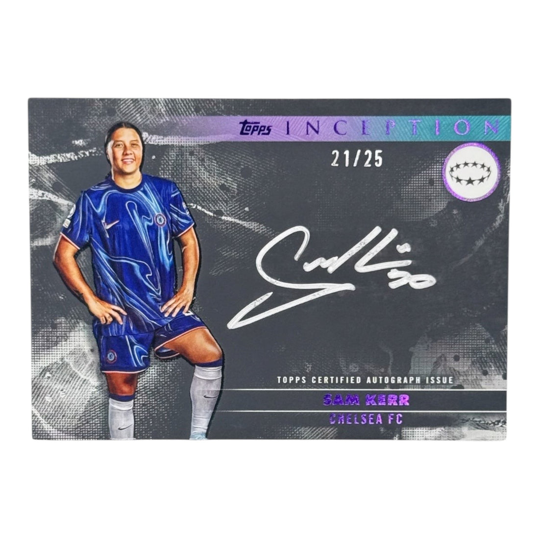 Topps Inception Silver Signings Sam Kerr On Card Auto 21/25 limitiert FC Chelsea