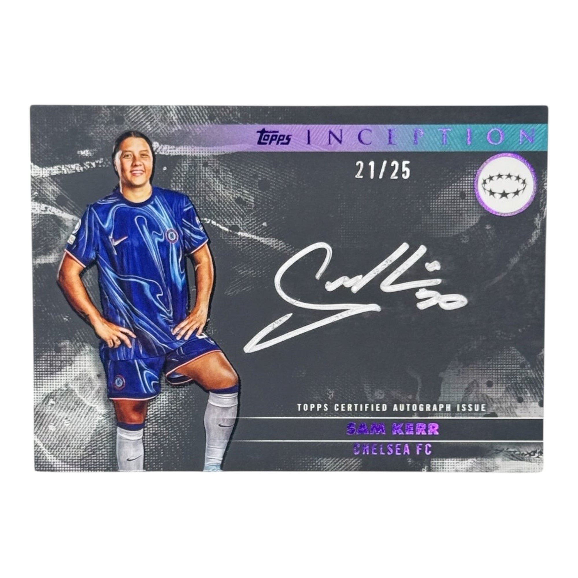 Topps Inception Silver Signings Sam Kerr On Card Auto 21/25 limitiert FC Chelsea