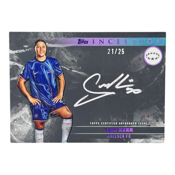 Topps Inception Silver Signings Sam Kerr On Card Auto 21/25 limitiert FC Chelsea