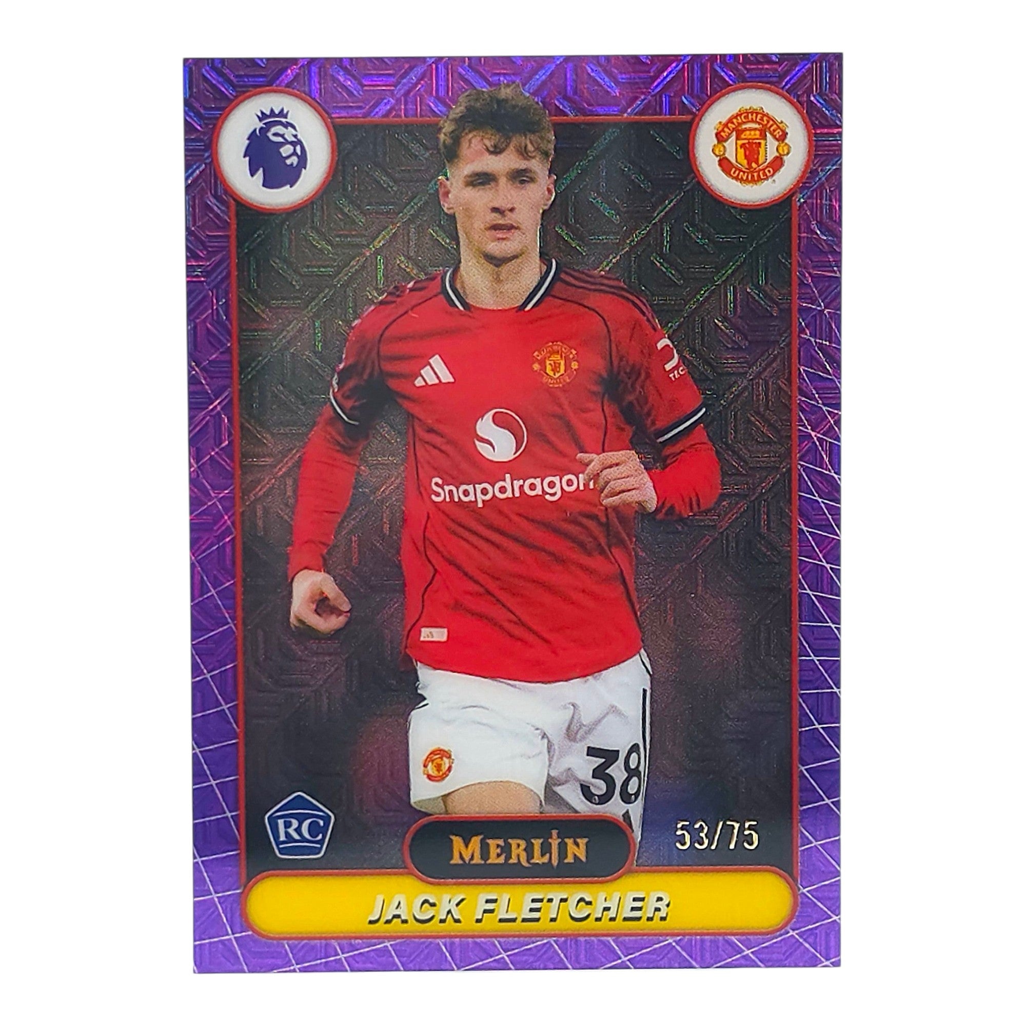 Jack Fletcher Manchester United – Topps Merlin Premier League 2026 –  Rookie Card /75