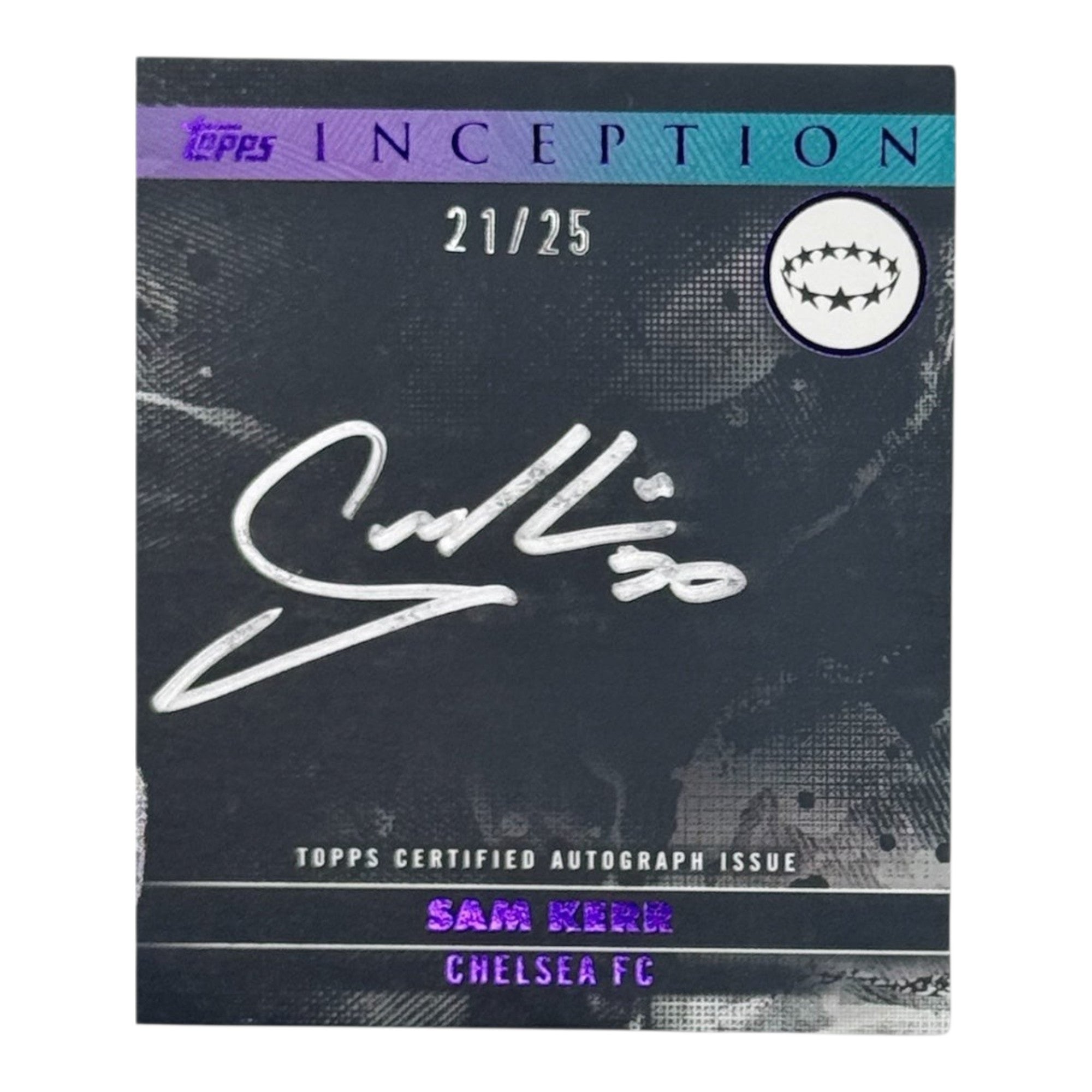 Topps Inception Silver Signings Sam Kerr On Card Auto 21/25 limitiert FC Chelsea