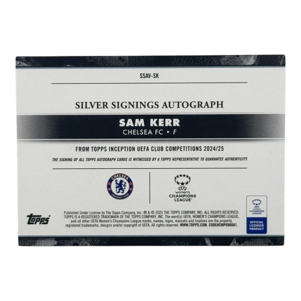Topps Inception Silver Signings Sam Kerr On Card Auto 21/25 limitiert FC Chelsea