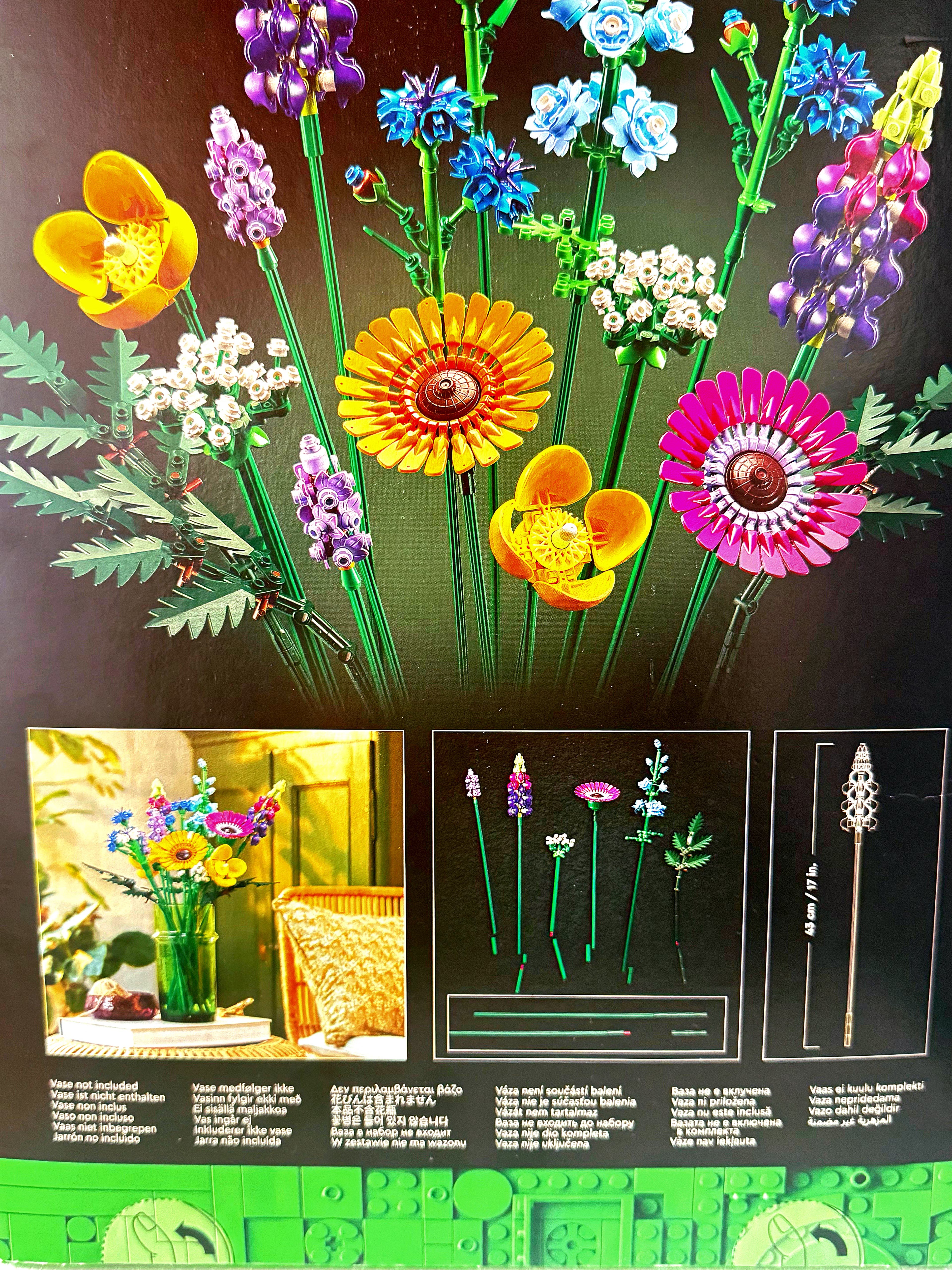 LEGO Icons 10313 Wiesenblumenstrauß – Botanical Collection – Kunstblumen Deko Set